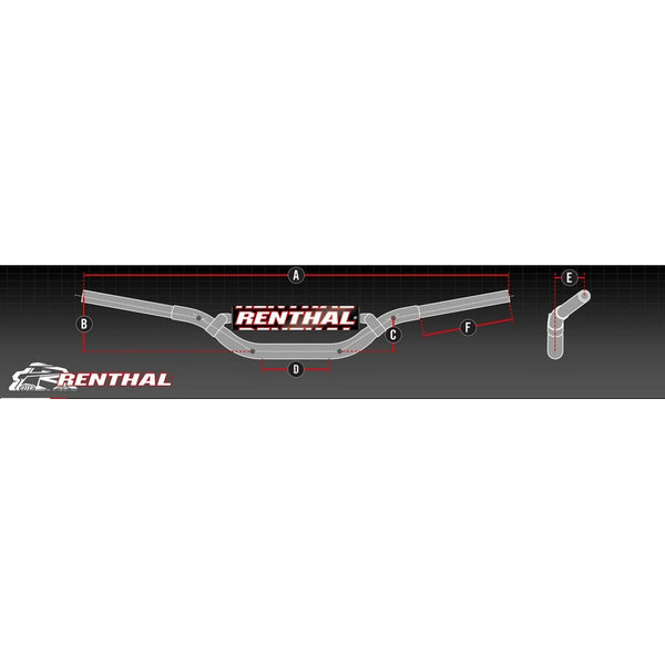 Guidon RENTHAL 7/8" 971 RC - Hard Anodized