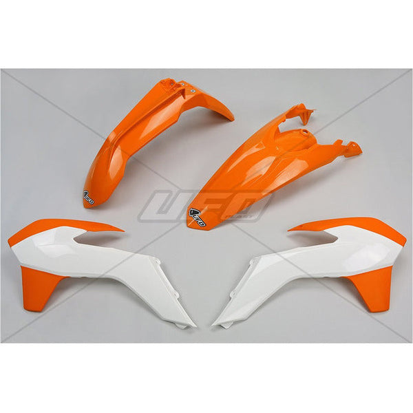 Kit Plastique UFO Orange/Blanc KTM EXC/EXCF (13-16)