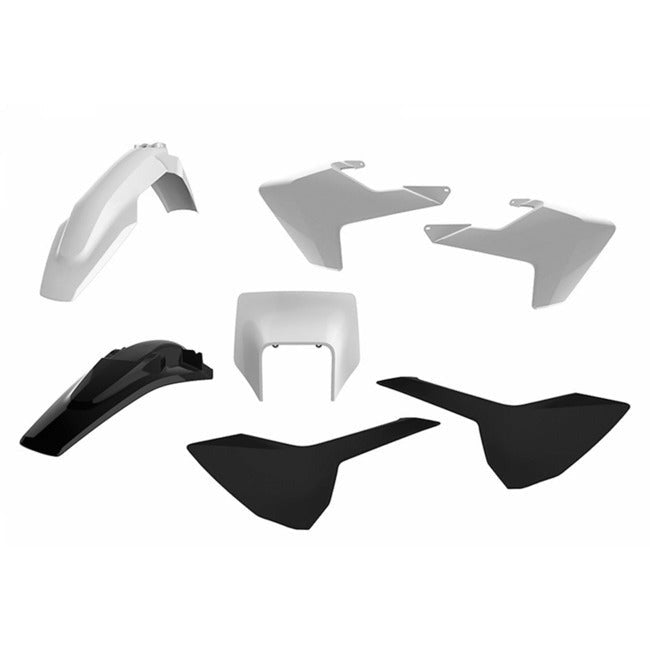 Kit Plastique Polisport noir/blanc Husqvarna TE/FE (17-19)