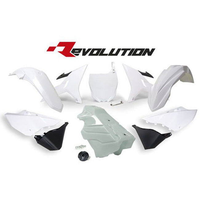Kit Plastique Racetech Revolution Blanc + Réservoir Blanc Yamaha YZ125/250 (02-21)